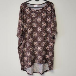 LulaRoe Irma Tunic Top Aztec Red M